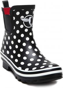 Сапоги-резиновые Evercreatures для женщин, водонепроницаемые ботинки для сада, бренд UK, Black_Dot_Ankle