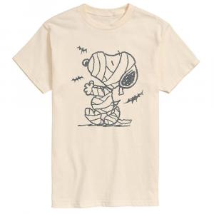 Мужская футболка с рисунком Peanuts Snoopy Mummy And Bats Licensed Character, цвет Cream