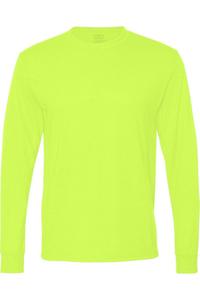 Футболка с длинным рукавом JERZEES Dri-Power Performance, цвет safety green