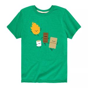 Футболка Fire And S'mores для мальчиков 8–20 лет Licensed Character, зеленый