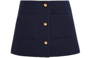 Повседневная юбка женская темно-синяя Prada