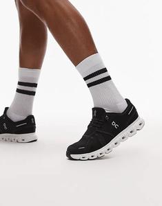 Кроссовки ON Cloud 6 на каждый день в черно-белом цвете On Running