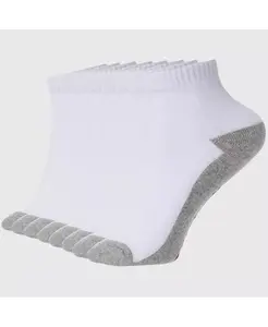 Мужские носки до щиколотки, 8 пар, хлопковые спортивные носки для мужчин с влагоотводящими свойствами, амортизирующие носки длиной до четверти, с усиленной пяткой и носком Alpine Swiss, белый