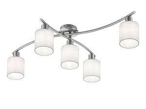 Потолочный светильник MeineWunschleuchte mehrflammig Stoffschirm, серебристый/белый