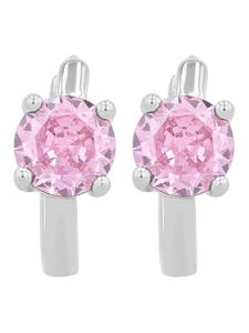 Adeliás Женские серьги - серьги-кольца на шарнирах из серебра 925 пробы с кубическим цирконием в серебре