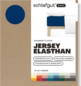 Простыня на резинке EASY Jersey BL 120x200 см, синяя Adam Matheis