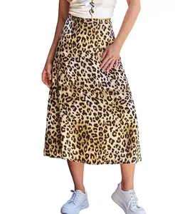 Юбка миди с анималистичным принтом Untamed Mood для женщин Cupshe, коричневый/бежевый