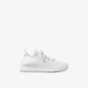 Кроссовки Jimmy Choo Veles с вязаной фактурой и декором, белый