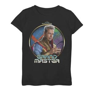 Футболка с изображением профиля Marvel Thor Ragnarok The Grandmaster для девочек 7–16 лет, черный