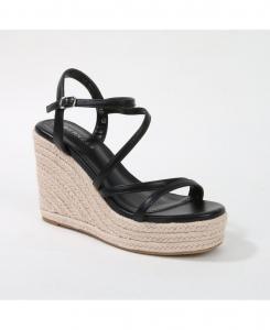 Сандалии-эспадрильи на танкетке Roma BERNESS, Black
