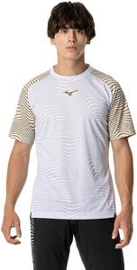 Футболка MIZUNO, короткий рукав, влагоотводящая, быстросохнущая, приталенный крой, унисекс (P2MAB041), белый