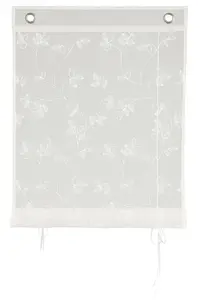 Рулонная штора с люверсом, вышитые листья Долли, ШxВ 100x130 см, римская штора, занавеска Schmidt Gard