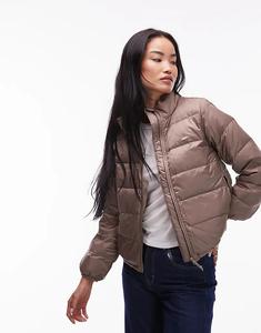 Складная куртка-пуховик Levi's Polly серо-коричневого цвета