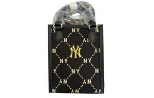 Сумка-шоппер из ПВХ Сумка для покупок Через плечо Мини-клатч Унисекс Черный Золотой MLB