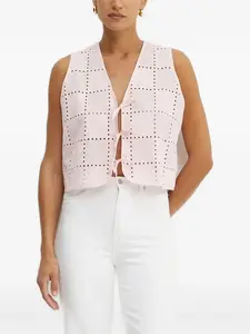 Топ с английской вышивкой Ivy Oak, розовый