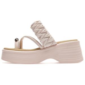 AGSDON Slide Slippers Women's Beige/Pink