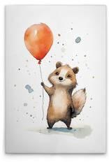 Картина на холсте A.S. Création Cute Raccoon Orange цвет weissbraunorange