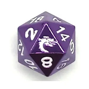 d20 Электрический фиолетовый, Metal Dice - Halfling Forged