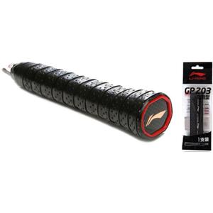 LINING Лента для рукоятки бадминтонной ракетки Black дышащая перфорированная PU тонкая GP203