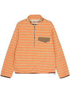 Полосатая толстовка с воротником на молнии RANRA, оранжевый