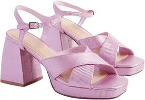Туфли на каблуке Matisse Robin сиреневого цвета с ребристой текстурой