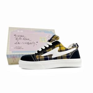 Нескользящие и износостойкие легкие низкие кроссовки для скейтбординга унисекс черно-желтого цвета BKAE, Black Yellow