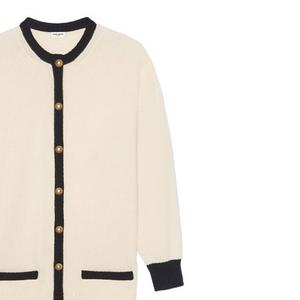 Кашемировый свитер женский натуральный Saint Laurent