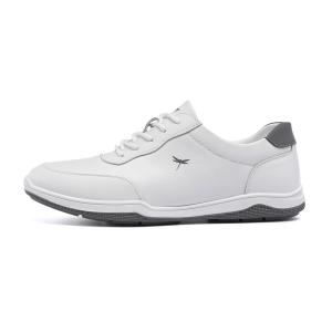 RED DRAGONFLY Кожаные спортивные туфли износостойкие и легкие низкие кеды повседневные дорожные белые серые, цвет White Gray