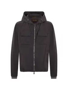 Бомбер с капюшоном Moorer, серый