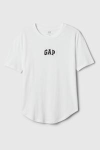 Футболка из органического хлопка с короткими рукавами и арочным логотипом Gap, белый