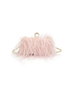 Сумка Harlow Feather Evening Bag Moda Luxe, розовый