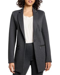 Куртка-молния NIC+ZOE в тонкую полоску Nic + Zoe, серый мультиколор