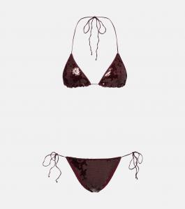 Бикини с пайетками Marylin Oséree, бордовый