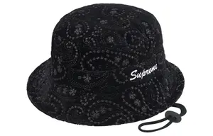 Панама Supreme Velvet Paisley, черный