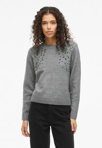 Джемпер VILA Jumper, Medium Grey Melange/Dark Grey
