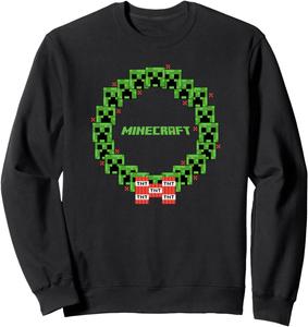 Толстовка с логотипом Minecraft Creeper TNT Circle Logo, черная (black 19-3911tcx), размер S