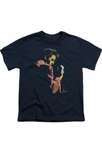 Футболка с коротким рукавом для детей "Ранний Элвис Пресли" Gildan, темно-синий