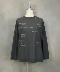 Пуловер с принтом слов Studio Picone, цвет Gray(080)