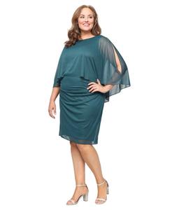 Платье-футляр миди с блестками больших размеров SL Fashions, Pine