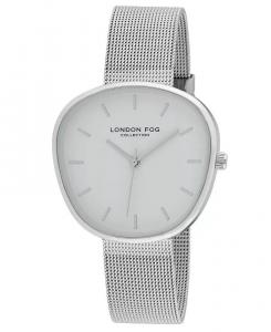 Женские кварцевые часы из сплава серебристого цвета с ремешком для ванны, 36 мм London Fog, серебро