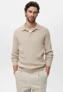 Топ Mango Long sleeved top, Beige