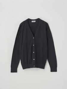 Вязаный кардиган с V-образным вырезом и длинными рукавами из хлопка | Wisting | 30G Современный крой