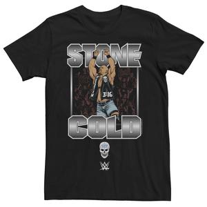 Мужская футболка WWE Stone Cold Crowd с плакатом в виде комиксов Licensed Character