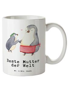 Кружка XL Penguin "Лучшая мама на свете" с надписью "Белый" Mr. & Mrs. Panda