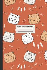 Kawaii Tiger Notebook Journal: College Ruled: 6 x 9, Cute Animal Notebook, Tiger stationery, Cartoon Notebook, Blank Lined Journal For Notes, Animal Print Diary (Independently published)