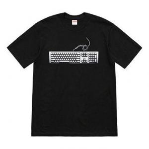 Футболка ss19 keyboard tee black pattern short sleeve Supreme, черный