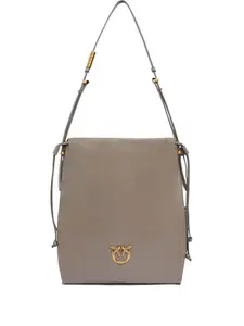 Кожаная сумка-тоут PINKO, серый
