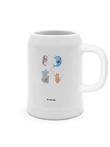 Пивная кружка Big Einheit с надписью на белом фоне Mr. & Mrs. Panda