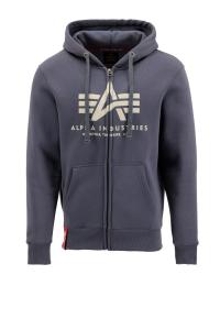 Худи на молнии Alpha Industries, серый