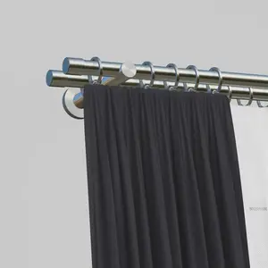 Карниз для штор "Мой дом"Tanbul", 2 направляющие, фиксированный размер My home 320 см, цвет edelstahlfarben